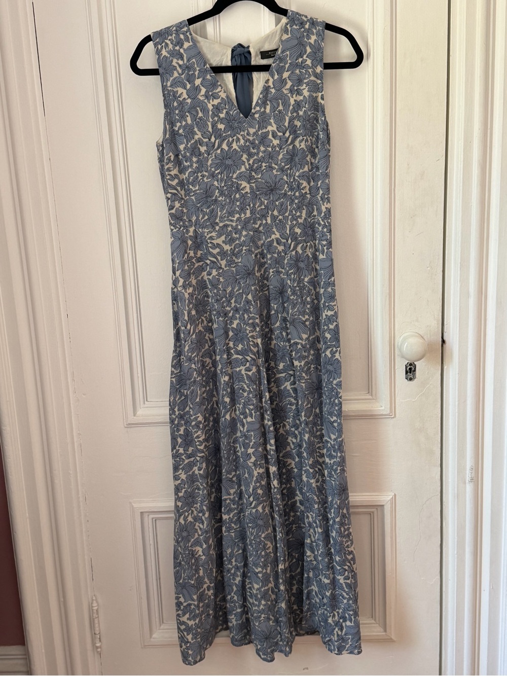 Women’s Weekend by Max Mara Silk Floral Patterned Sleeveless Maxi Dress Size 8